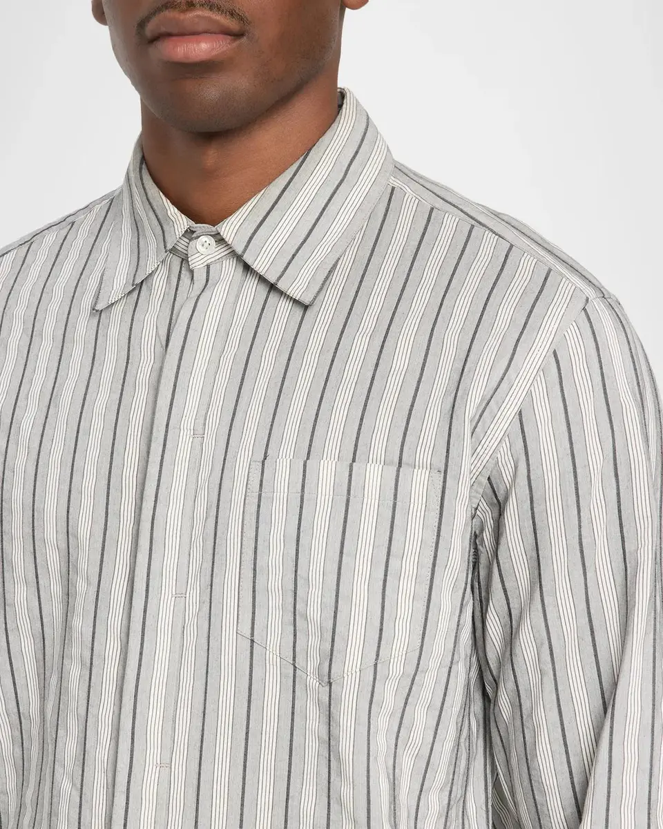 PUBLIC SCHOOL NEW YORK Men's Mccarren Everything is Now Multi-Stripe Button-Front Shirt | Thumbnail 5 PUBLIC SCHOOL NEW YORK Men's Mccarren Everything is Now Multi-Stripe Button-Front Shirt | Thumbnail 5