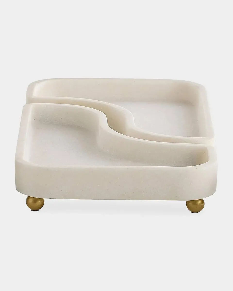 Arteriors Lily Riverstone & Brass Split Tray | Thumbnail 6 Arteriors Lily Riverstone & Brass Split Tray | Thumbnail 6