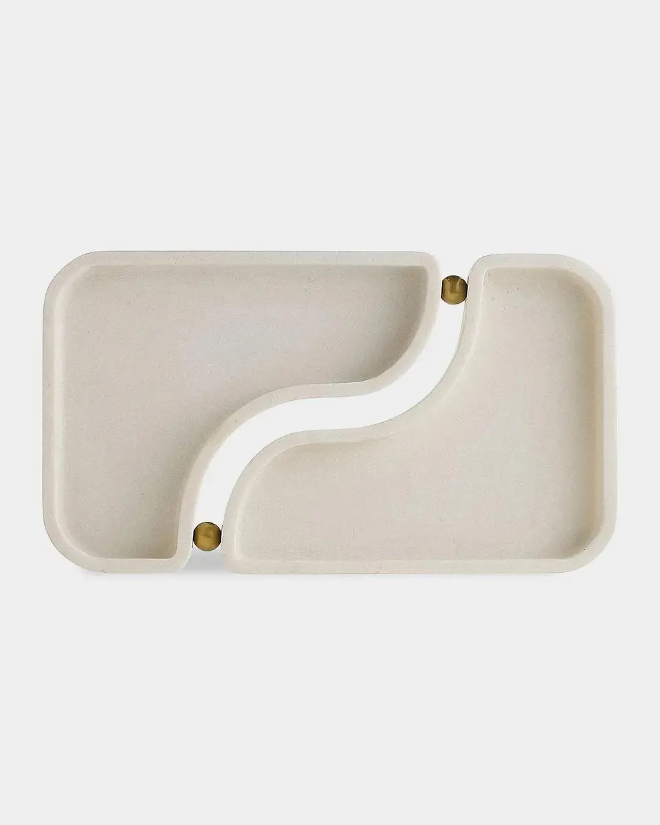 Arteriors Lily Riverstone & Brass Split Tray | Thumbnail 7 Arteriors Lily Riverstone & Brass Split Tray | Thumbnail 7