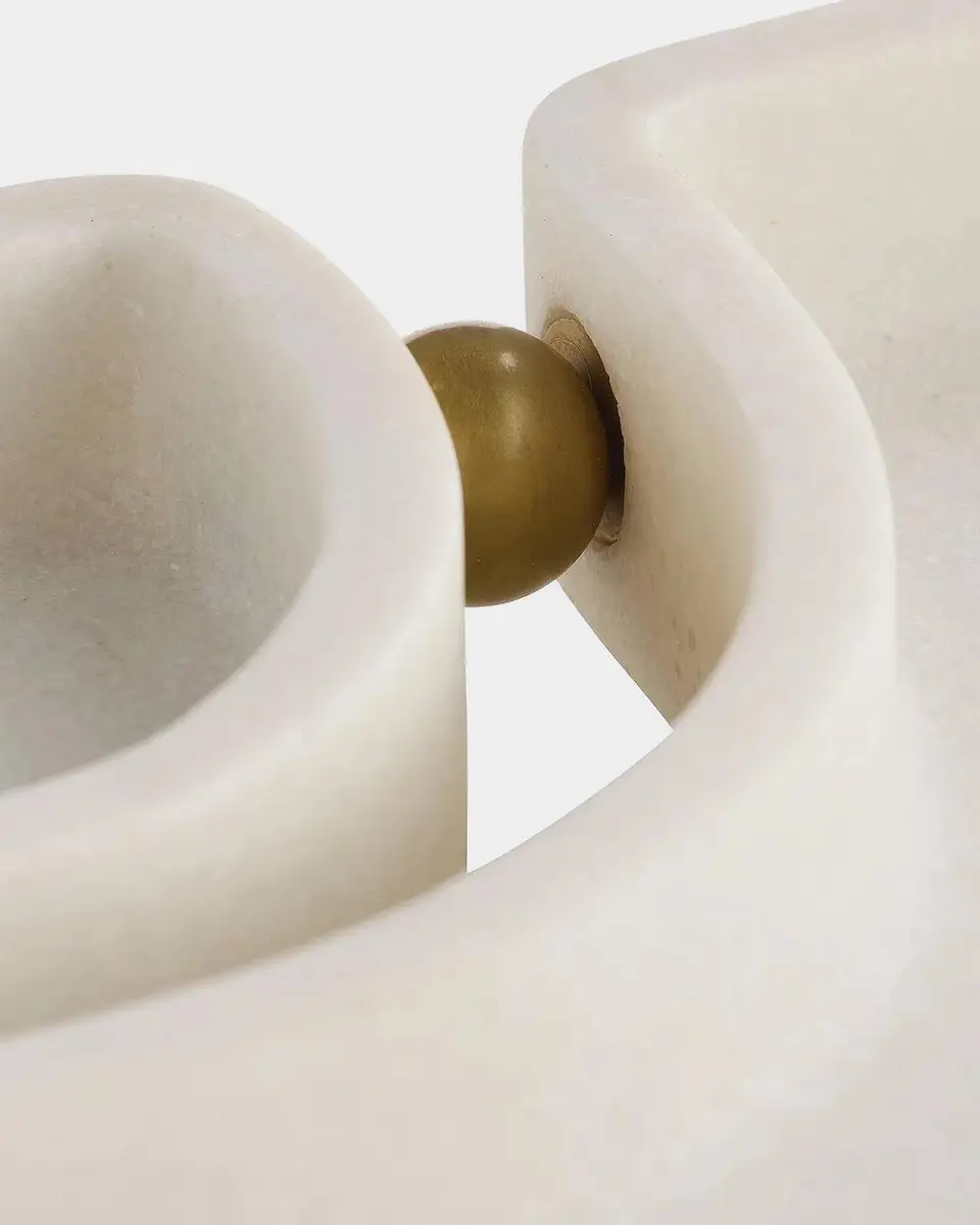 Arteriors Lily Riverstone & Brass Split Tray | Thumbnail 8 Arteriors Lily Riverstone & Brass Split Tray | Thumbnail 8