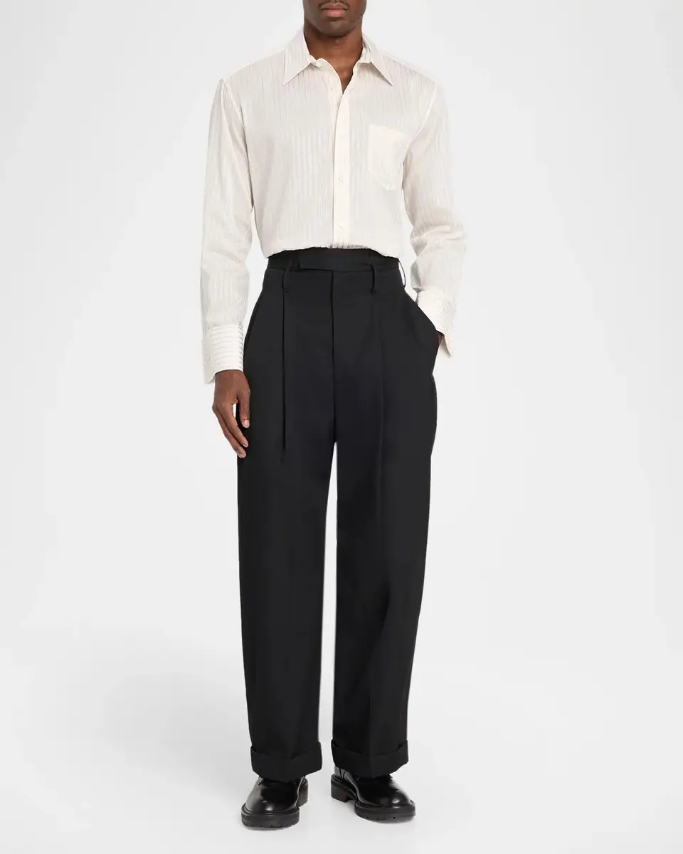 PUBLIC SCHOOL NEW YORK Men's Pinstripe Everything is Now Button-Front Shirt | Thumbnail 2