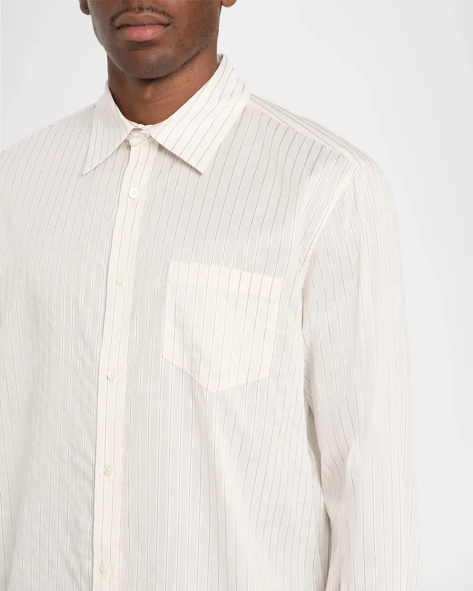 PUBLIC SCHOOL NEW YORK Men's Pinstripe Everything is Now Button-Front Shirt | Thumbnail 5