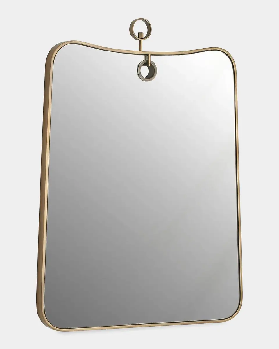 Arteriors Lennox Antique Brass Iron Irregular Mirror | Thumbnail 2
