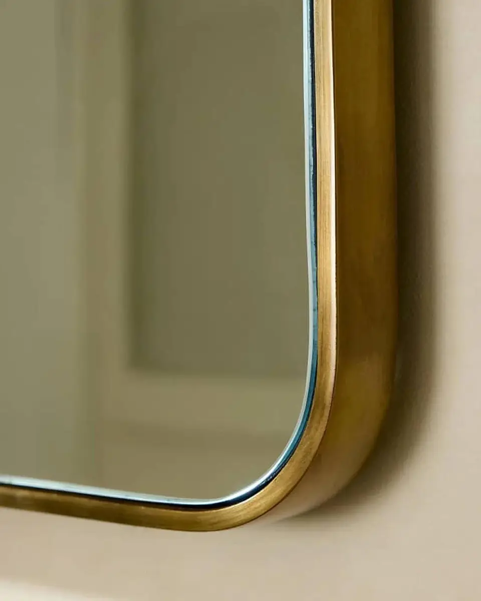 Arteriors Lennox Antique Brass Iron Irregular Mirror | Thumbnail 6