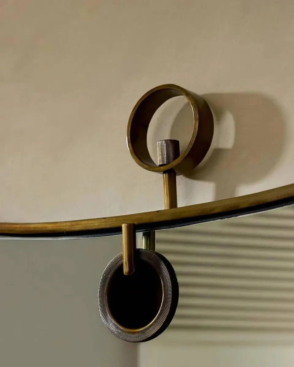 Arteriors Lennox Antique Brass Iron Irregular Mirror | Thumbnail 7