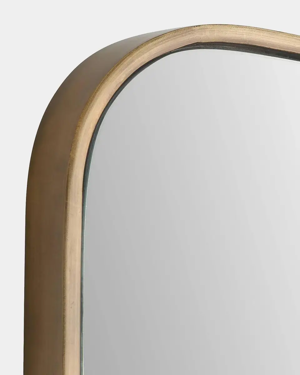 Arteriors Lennox Antique Brass Iron Irregular Mirror | Thumbnail 8