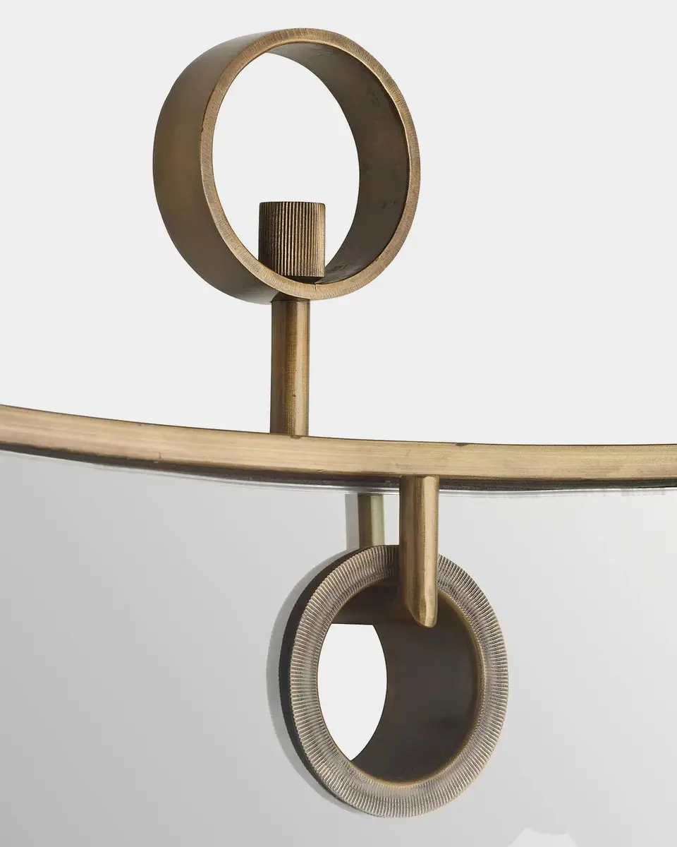 Arteriors Lennox Antique Brass Iron Irregular Mirror | Thumbnail 10
