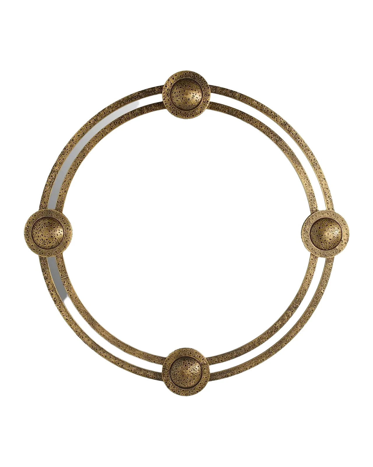 Arteriors Lisbon Antique Brass Round Mirror