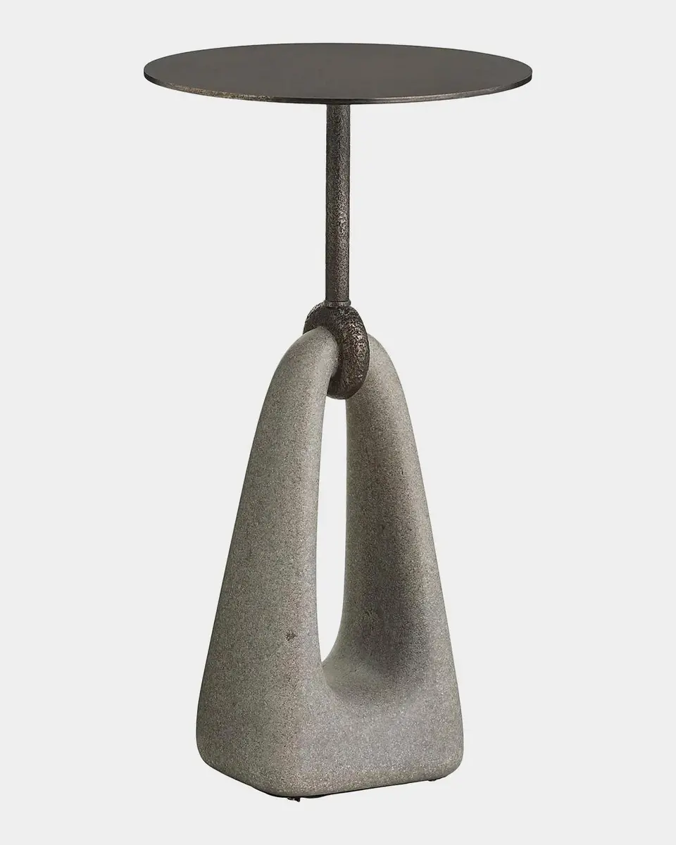 Arteriors Miles Ricestone & Bronze-Plated Iron Accent Table | Thumbnail 2