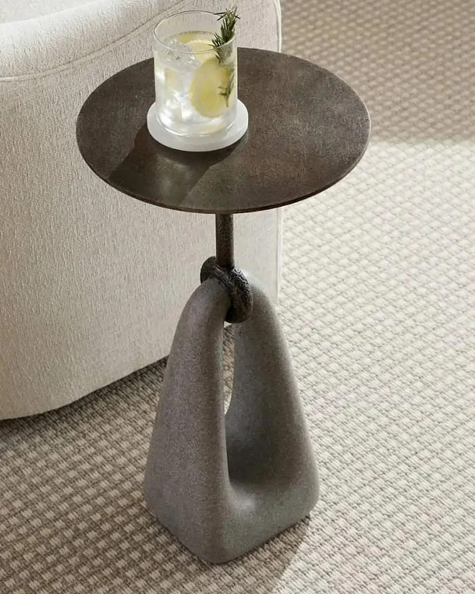 Arteriors Miles Ricestone & Bronze-Plated Iron Accent Table | Thumbnail 4