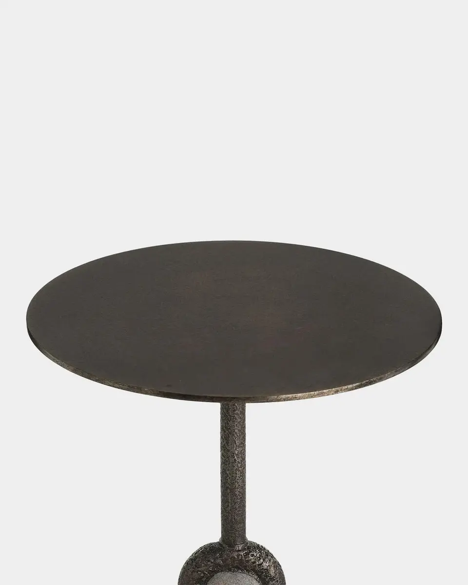 Arteriors Miles Ricestone & Bronze-Plated Iron Accent Table | Thumbnail 9