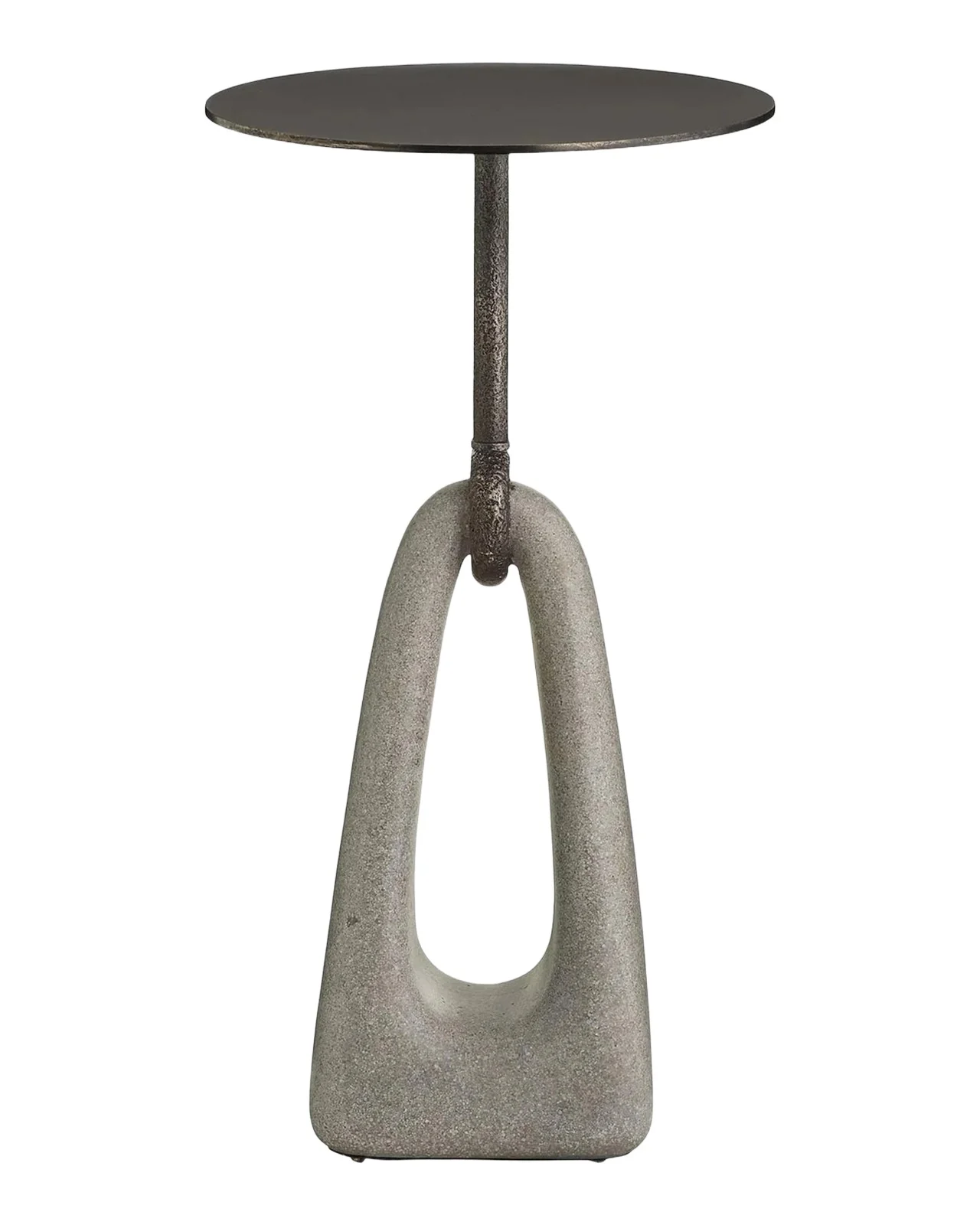Arteriors Miles Ricestone & Bronze-Plated Iron Accent Table