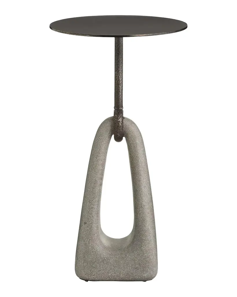 Arteriors Miles Ricestone & Bronze-Plated Iron Accent Table