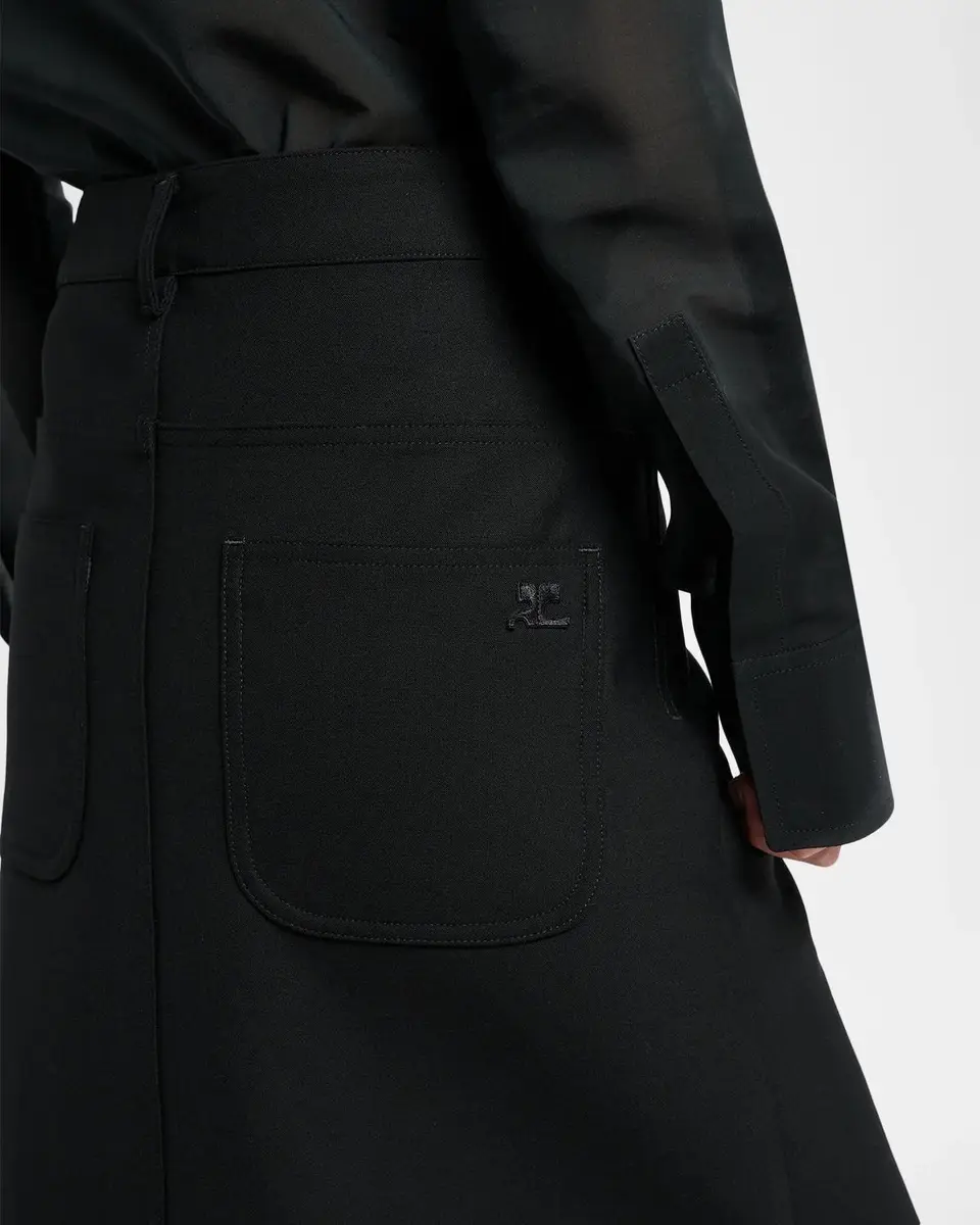 Courrèges Stretch-Wool Knee-Length Skirt | Thumbnail 4 Courrèges Stretch-Wool Knee-Length Skirt | Thumbnail 4