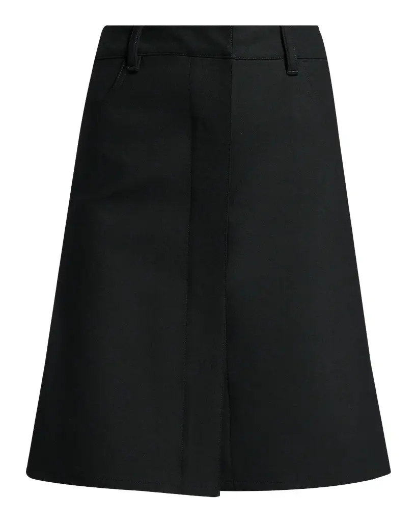 Courrèges Stretch-Wool Knee-Length Skirt