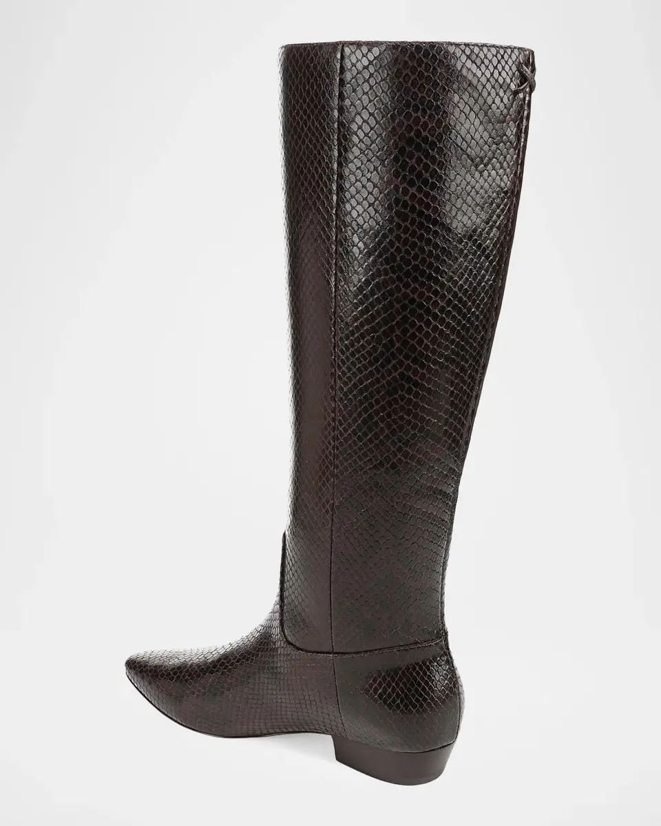 Veronica Beard Gabrielle Snake-Embossed Leather Knee-High Boots | Thumbnail 3 Veronica Beard Gabrielle Snake-Embossed Leather Knee-High Boots | Thumbnail 3