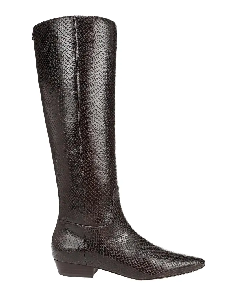 Gabrielle Snake-Embossed Leather Knee-High Boots