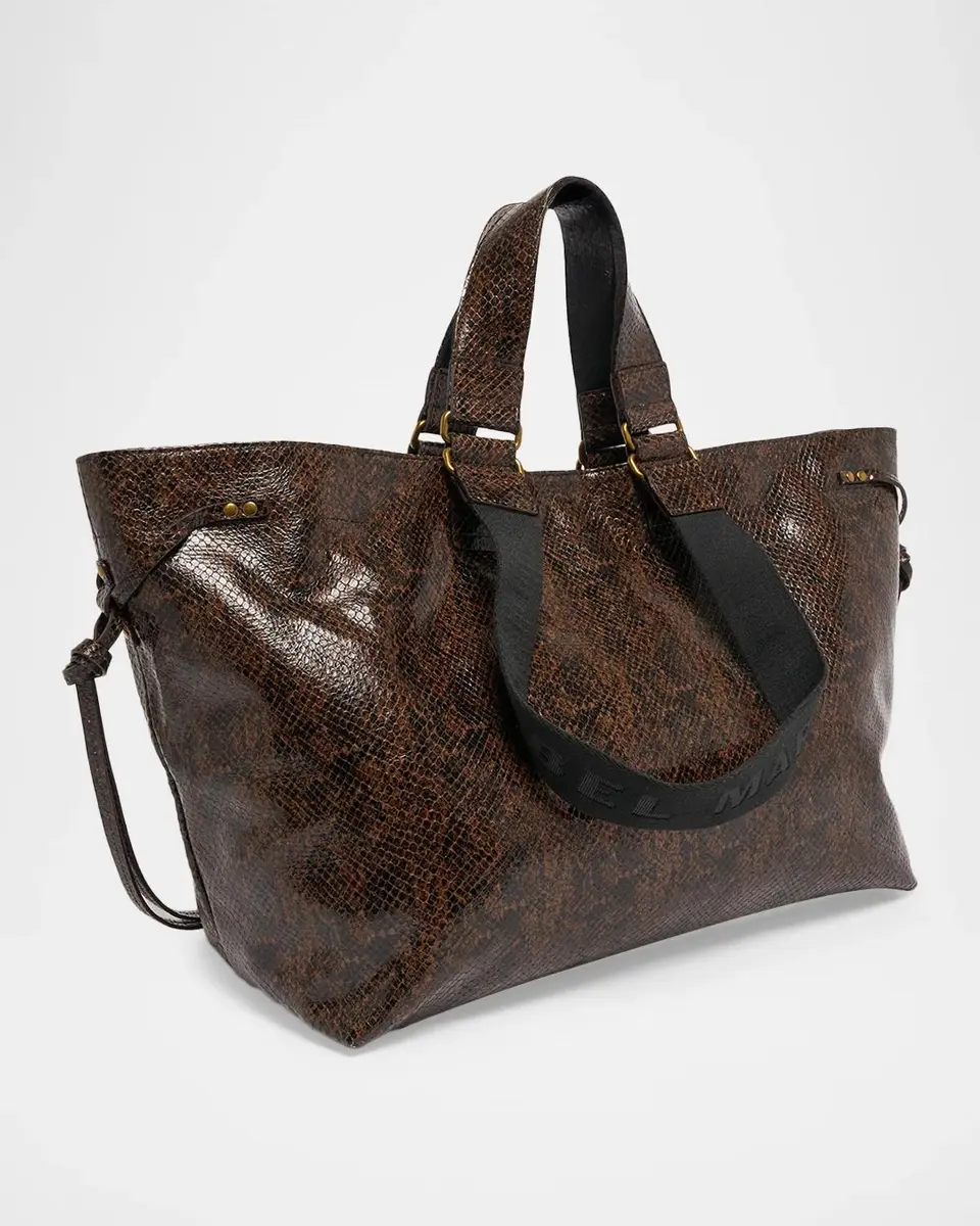 Isabel Marant Wardy Python-Embossed Leather Tote Bag | Thumbnail 3 Isabel Marant Wardy Python-Embossed Leather Tote Bag | Thumbnail 3