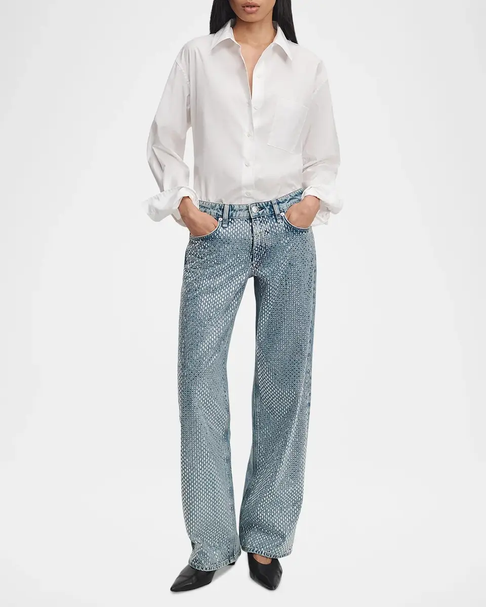 rag & bone Cam Embellished Straight-Leg Jeans | Thumbnail 2 rag & bone Cam Embellished Straight-Leg Jeans | Thumbnail 2