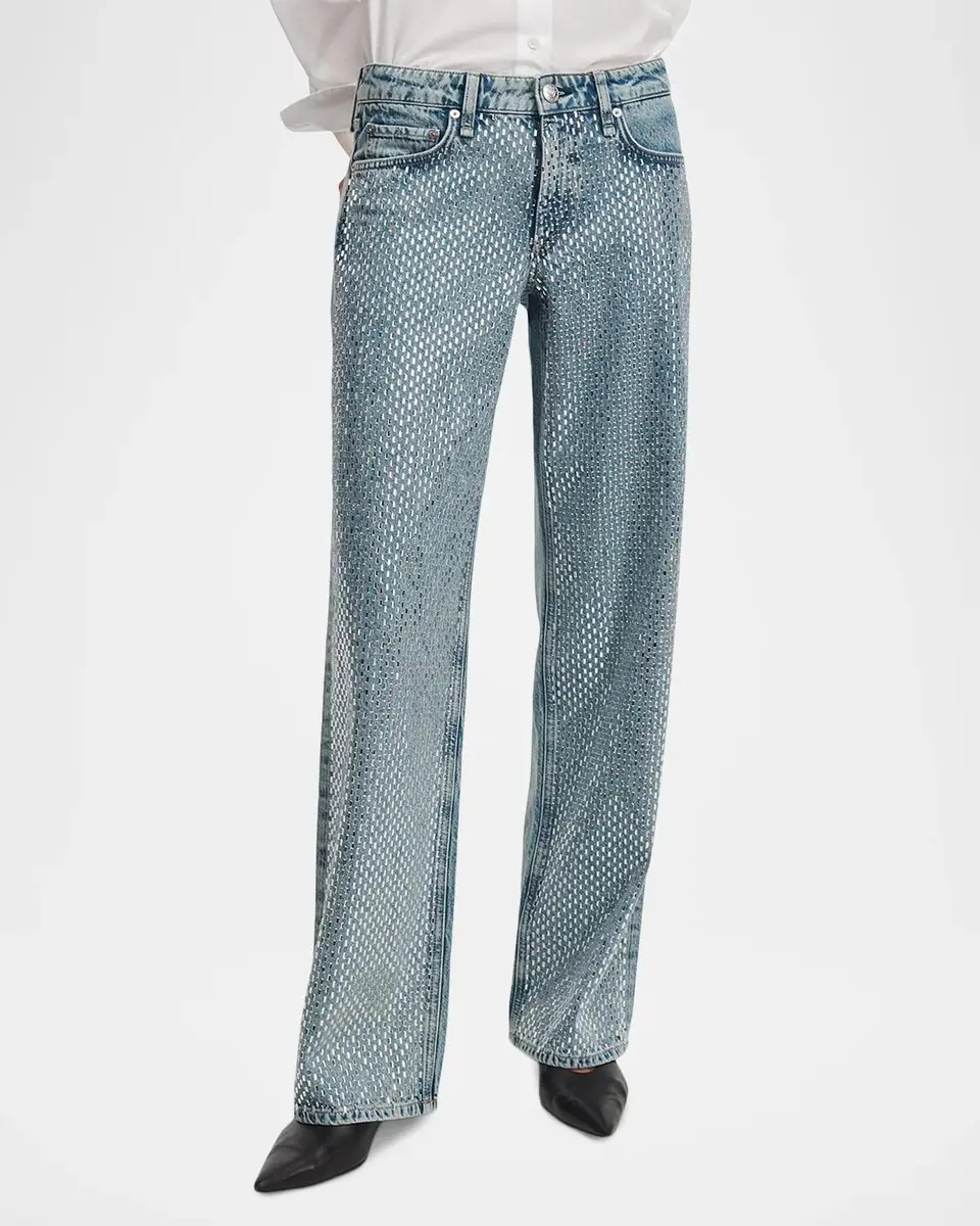 rag & bone Cam Embellished Straight-Leg Jeans | Thumbnail 4 rag & bone Cam Embellished Straight-Leg Jeans | Thumbnail 4