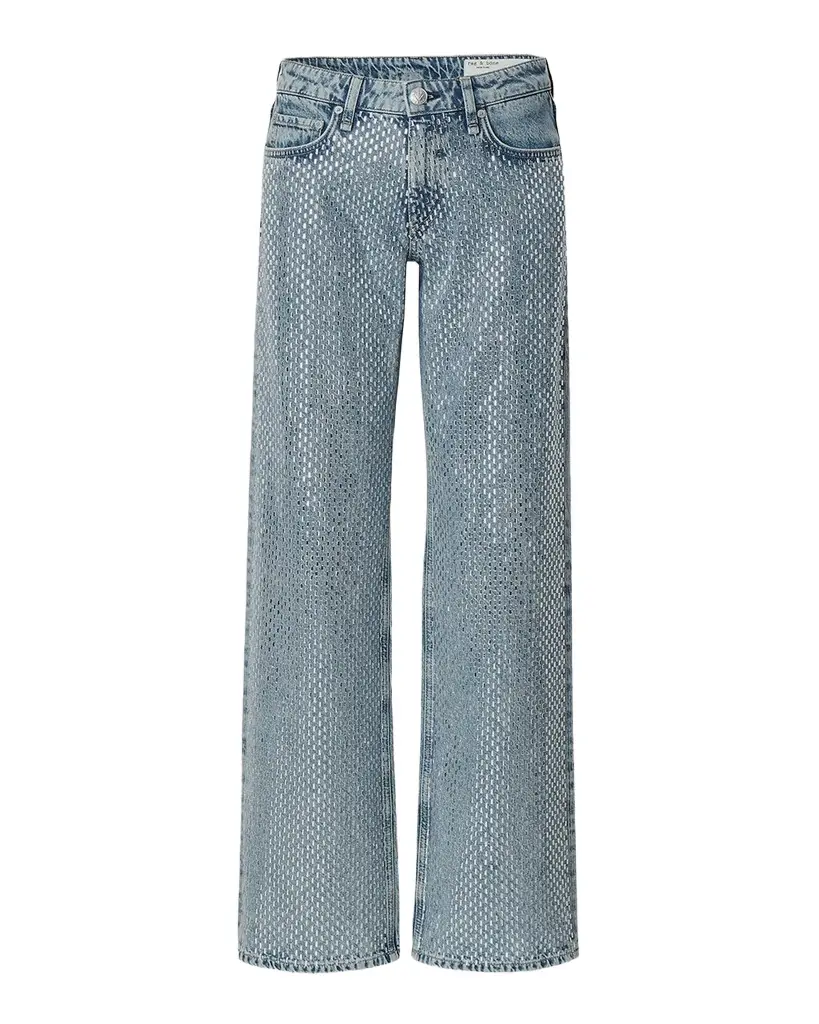 rag & bone Cam Embellished Straight-Leg Jeans