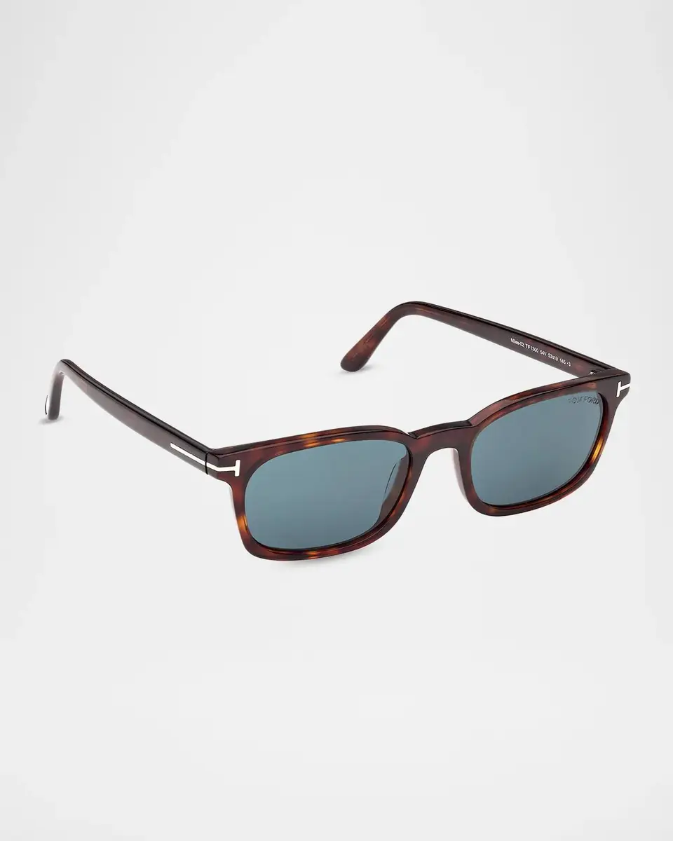 Tom Ford Men's Miles-02 Acetate Square Sunglasses | Thumbnail 2