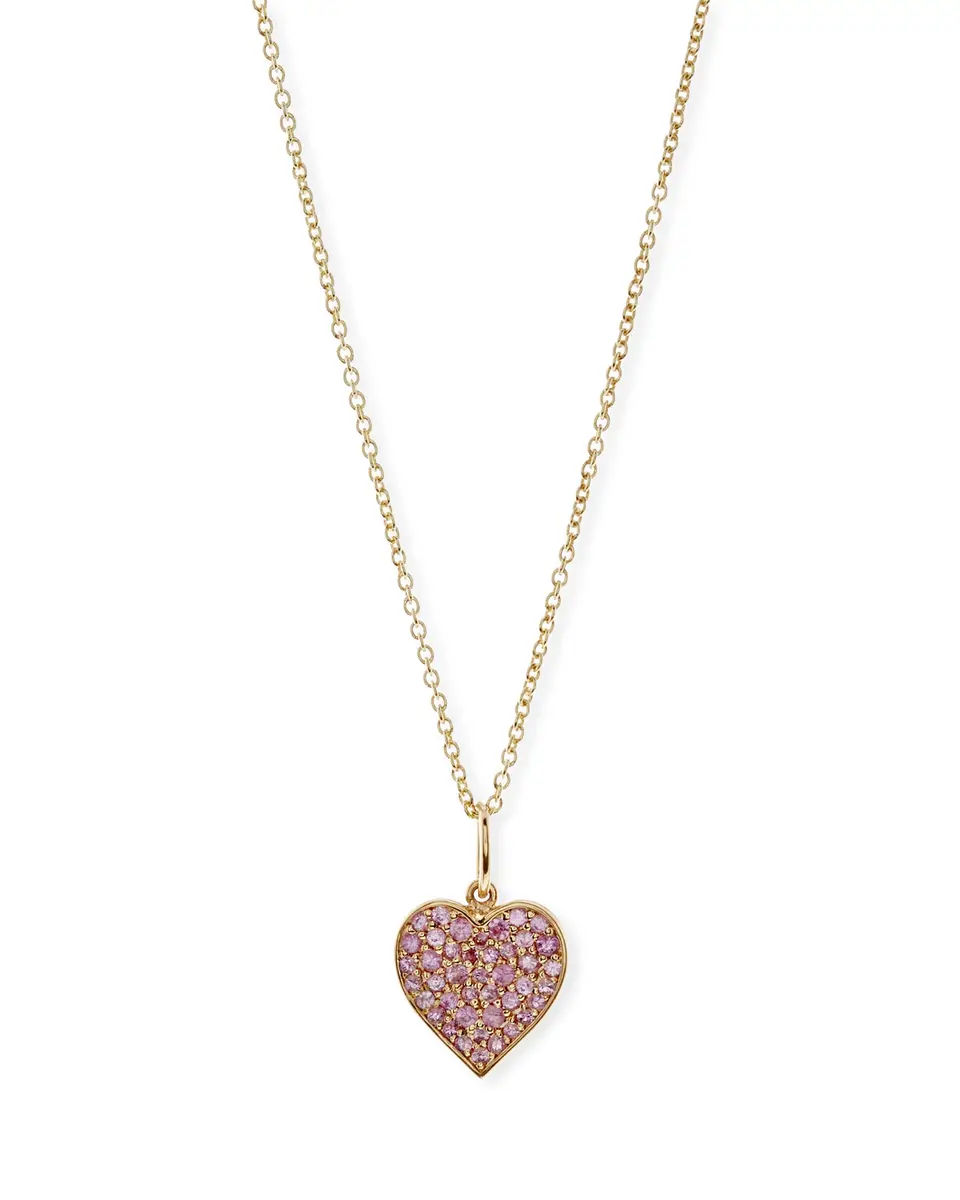 Sydney Evan Anniversary Pink Sapphire Heart Pendant Necklace | Thumbnail 6 Sydney Evan Anniversary Pink Sapphire Heart Pendant Necklace | Thumbnail 6