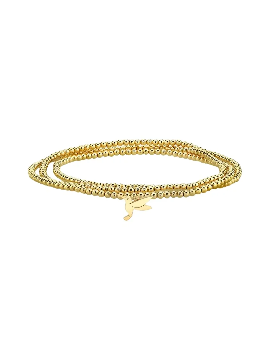 Sydney Evan 14K Yellow Gold Beaded Wrap Bracelet