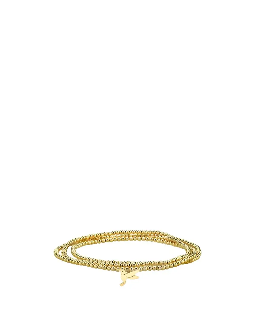 14K Yellow Gold Beaded Wrap Bracelet 14K Yellow Gold Beaded Wrap Bracelet