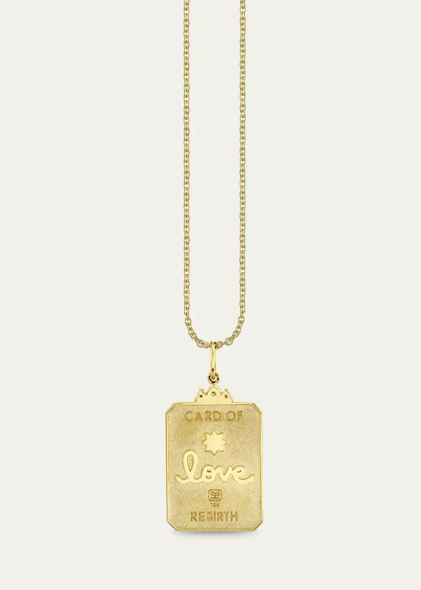 Sydney Evan 14K The Buitterfly Tarot Card Pendant Necklace | Thumbnail 2 Sydney Evan 14K The Buitterfly Tarot Card Pendant Necklace | Thumbnail 2