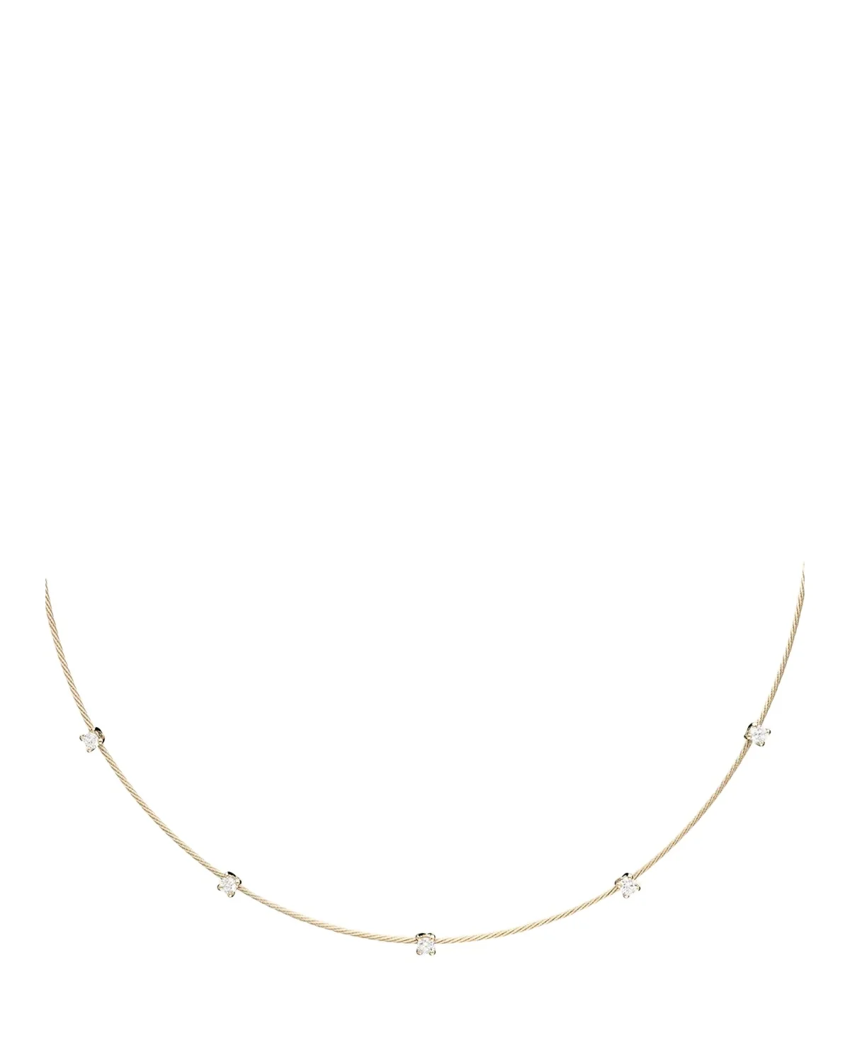 18K Yellow Gold Single Unity Necklace with 5 Diamonds 18K Yellow Gold Single Unity Necklace with 5 Diamonds