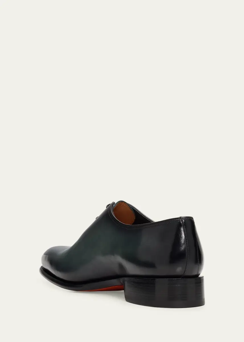 Santoni Men's Velutra Leather Oxfords | Thumbnail 4