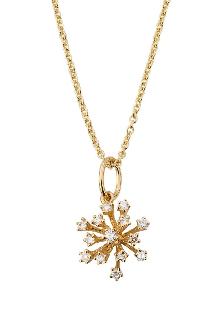Small Stone Burst Pendant Necklace