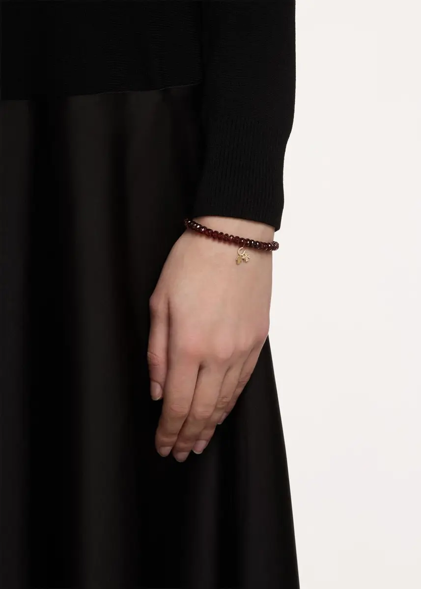Sydney Evan 14K Diamond Good Luck Charm on Ruby Bracelet | Thumbnail 2 Sydney Evan 14K Diamond Good Luck Charm on Ruby Bracelet | Thumbnail 2