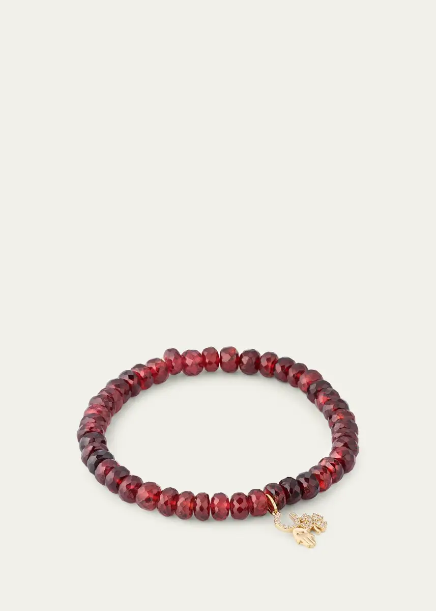 Sydney Evan 14K Diamond Good Luck Charm on Ruby Bracelet | Thumbnail 4 Sydney Evan 14K Diamond Good Luck Charm on Ruby Bracelet | Thumbnail 4