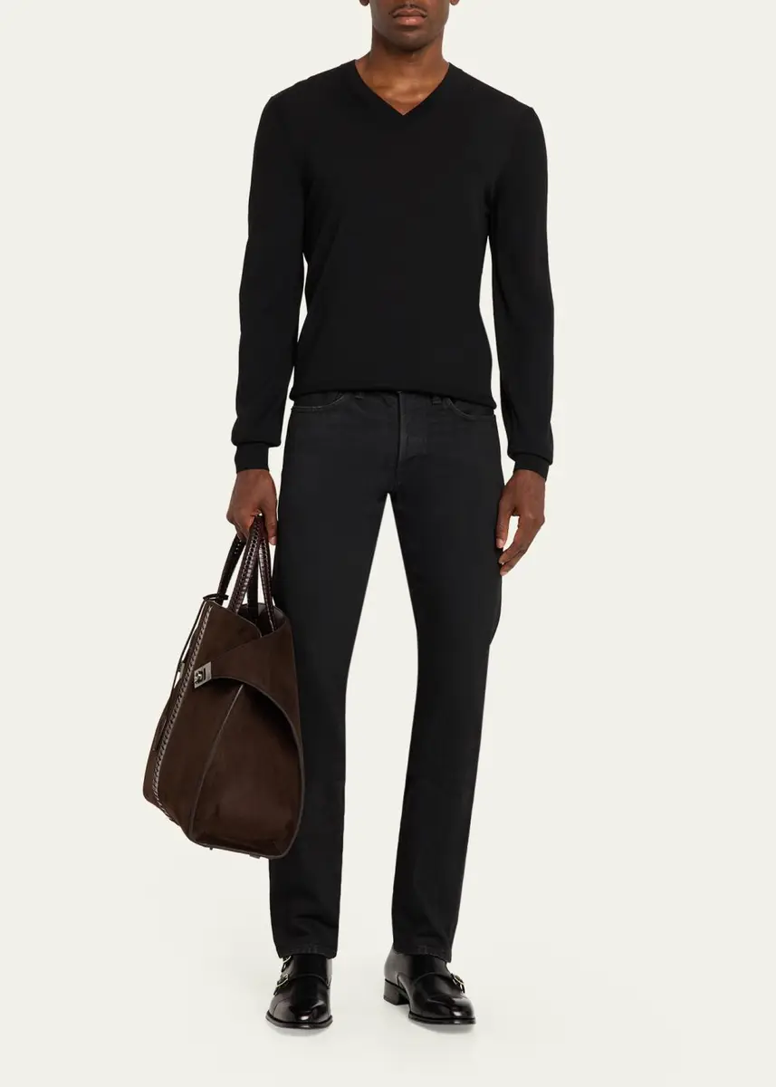 Ferragamo Men's Hug Tote Bag in Suede | Thumbnail 5
