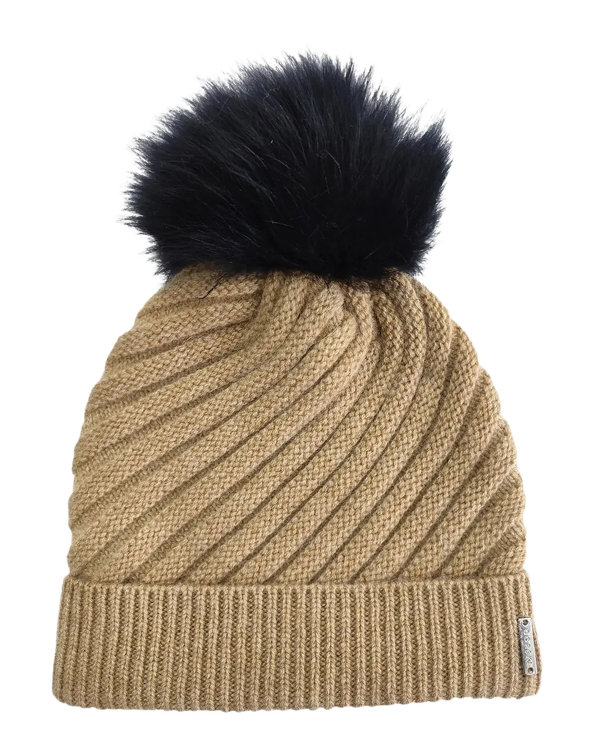 Gorski Select Cashmere Beanie with Lamb Shearling Pom
