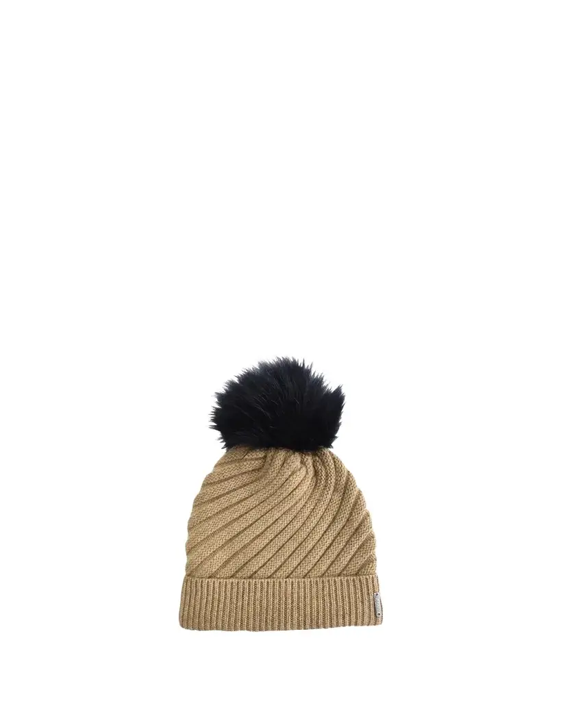 Select Cashmere Beanie with Lamb Shearling Pom Select Cashmere Beanie with Lamb Shearling Pom