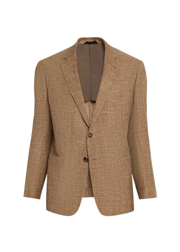 Giorgio Armani Men's Wool, Silk and Linen Crosshatch Sport Coat