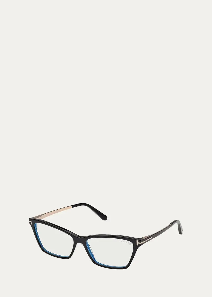 Tom Ford 56MM Blue Block Rectangular Eyeglasses | Thumbnail 2 Tom Ford 56MM Blue Block Rectangular Eyeglasses | Thumbnail 2