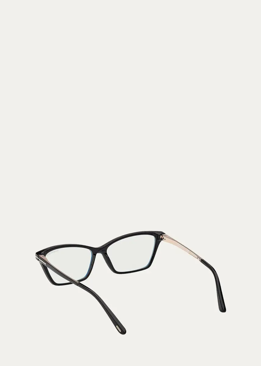 Tom Ford 56MM Blue Block Rectangular Eyeglasses | Thumbnail 4 Tom Ford 56MM Blue Block Rectangular Eyeglasses | Thumbnail 4