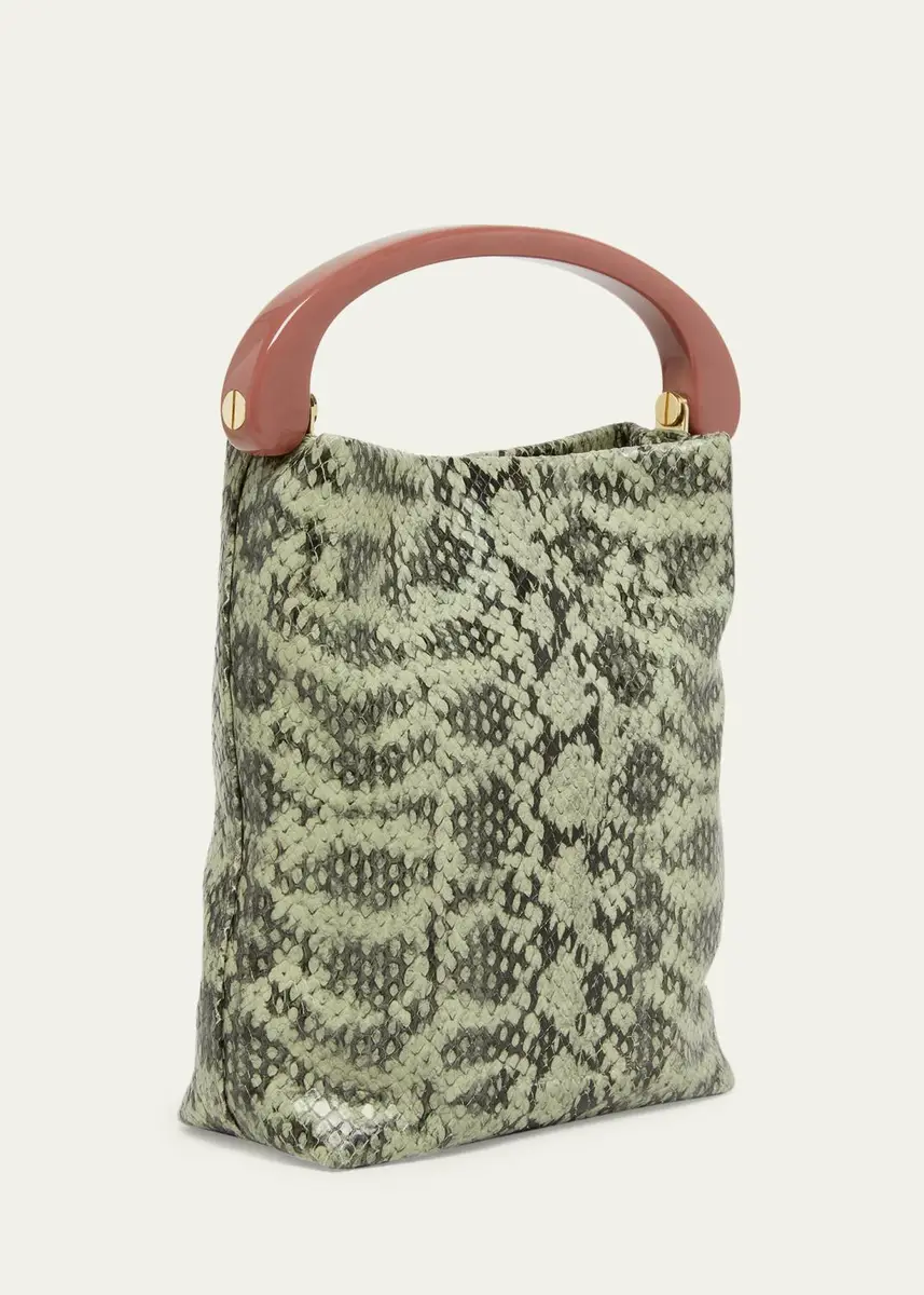 Dries Van Noten Snakeskin-Embossed Top-Handle Bag | Thumbnail 3 Dries Van Noten Snakeskin-Embossed Top-Handle Bag | Thumbnail 3