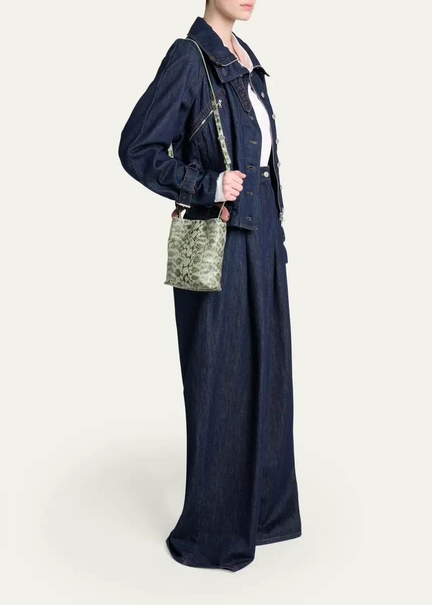 Dries Van Noten Snakeskin-Embossed Top-Handle Bag | Thumbnail 5 Dries Van Noten Snakeskin-Embossed Top-Handle Bag | Thumbnail 5