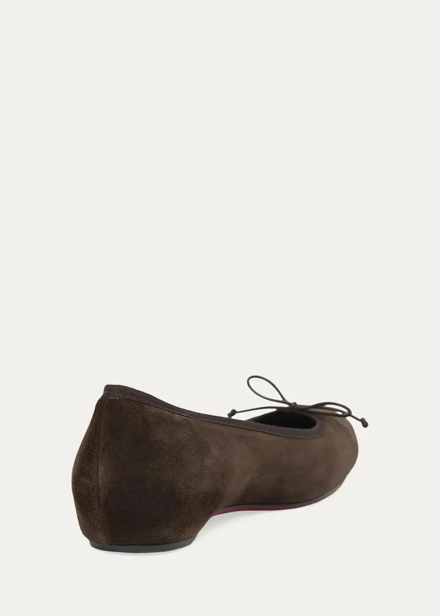Christian Louboutin Cassia Nodo Suede Ballerina Flats | Thumbnail 2 Christian Louboutin Cassia Nodo Suede Ballerina Flats | Thumbnail 2