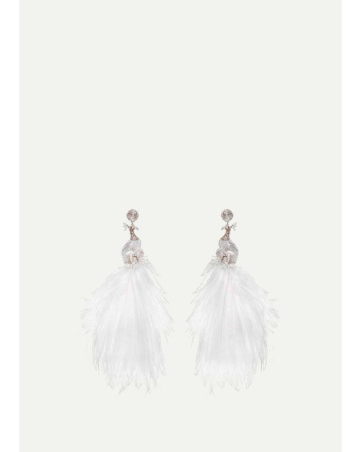 RANJANA KHAN Dioses Peacock Clip-On Earrings