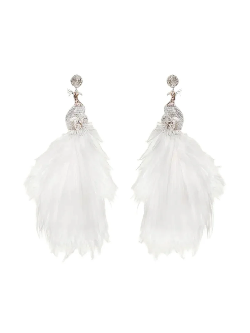 RANJANA KHAN Dioses Peacock Clip-On Earrings