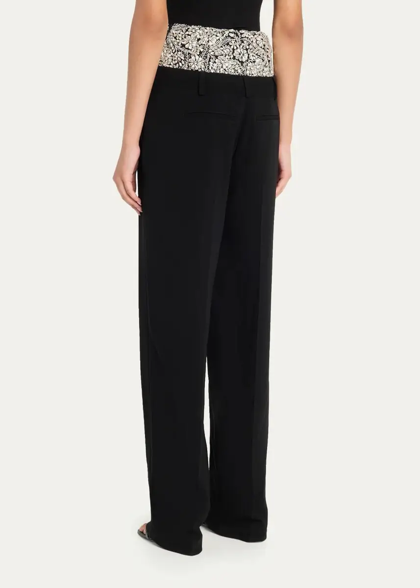 Cinq à Sept Dionne Crystal Ivy Double-Waistband Trousers | Thumbnail 3 Cinq à Sept Dionne Crystal Ivy Double-Waistband Trousers | Thumbnail 3