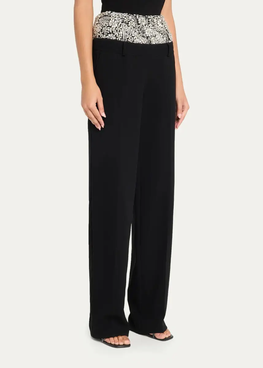 Cinq à Sept Dionne Crystal Ivy Double-Waistband Trousers | Thumbnail 4 Cinq à Sept Dionne Crystal Ivy Double-Waistband Trousers | Thumbnail 4