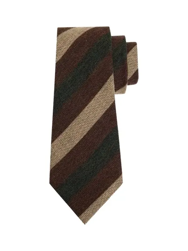 Zegna Men's Wide-Stripe Wool Tie