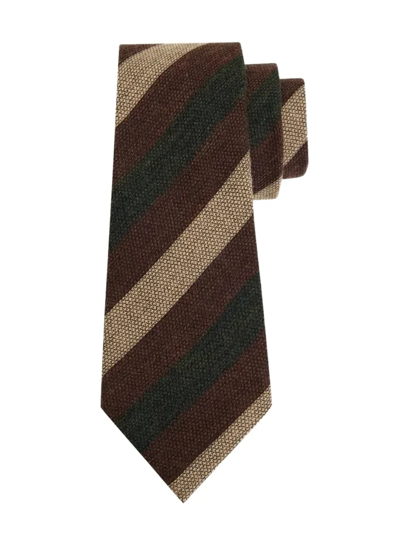 Zegna Men's Wide-Stripe Wool Tie
